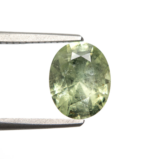 Saphir Vert Pâle Ovale Chauffé de 2,78ct du Montana