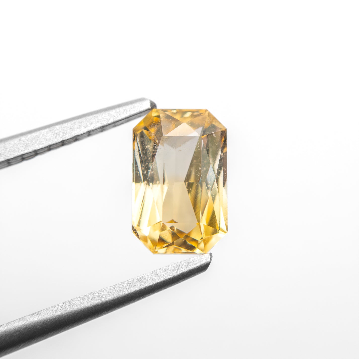 1.54ct Radiant-Cut Yellow to Colorless Bi-Color Sapphire from Madagascar