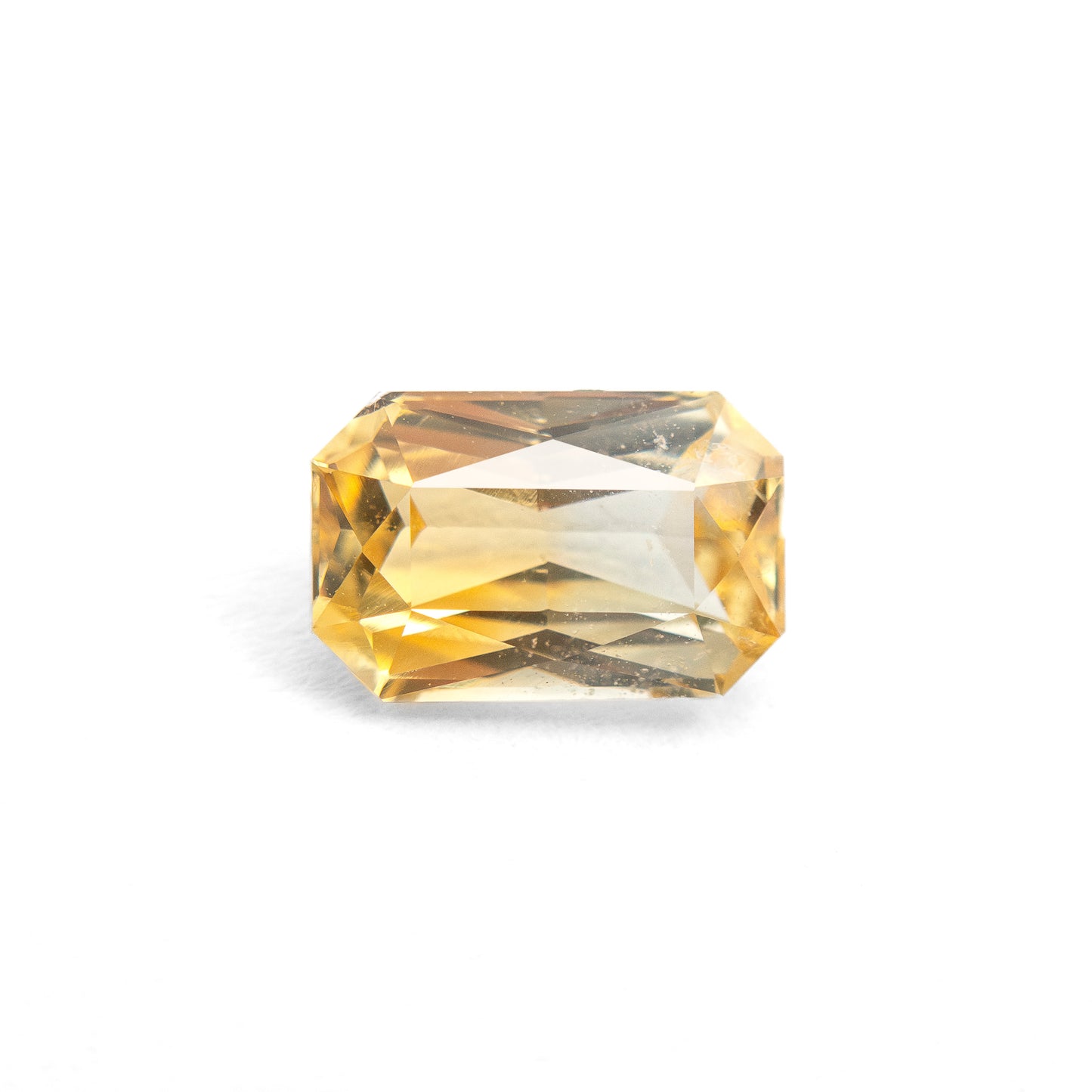 1.54ct Radiant-Cut Yellow to Colorless Bi-Color Sapphire from Madagascar