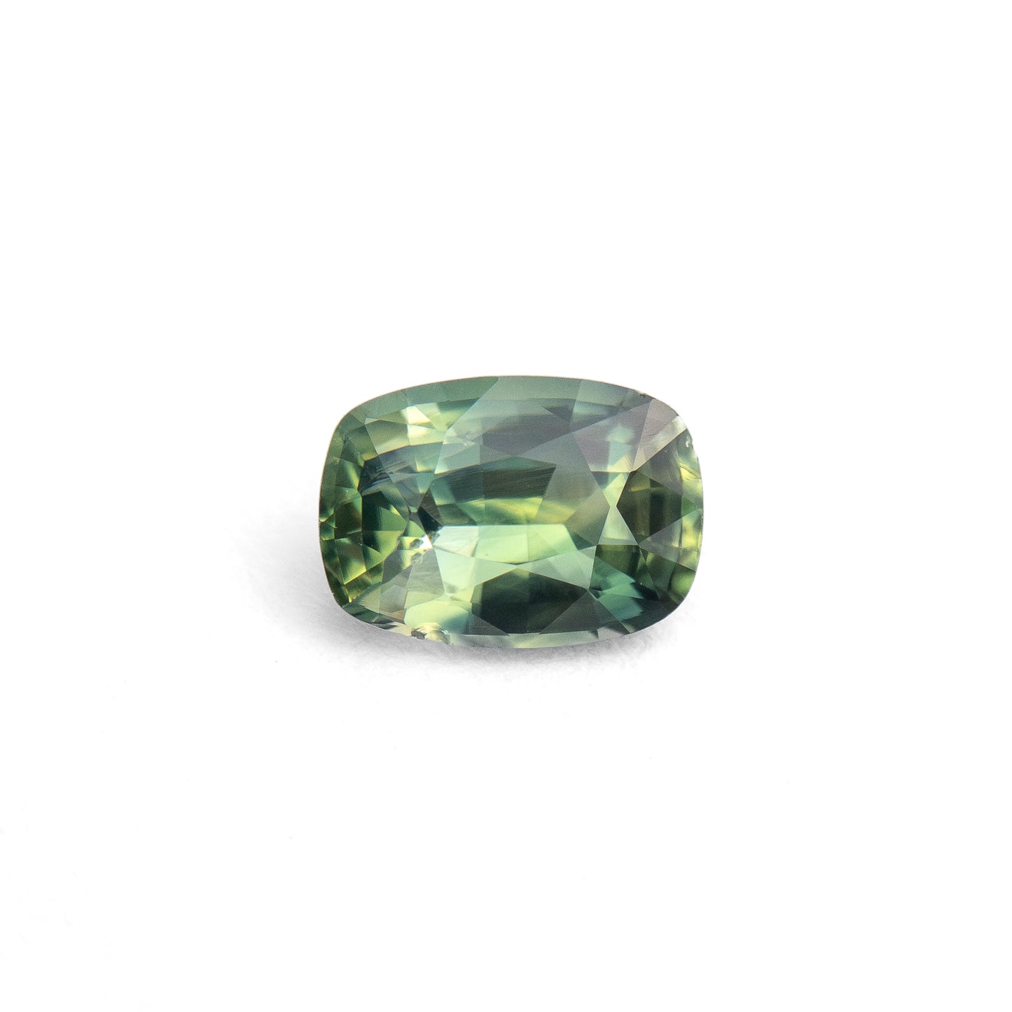 0.93ct Elongated Cushion Cut Green-Teal Parti Sapphire