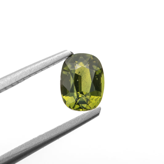 1.12ct Elongated Cushion-Cut Olive Green Sapphire from Australia