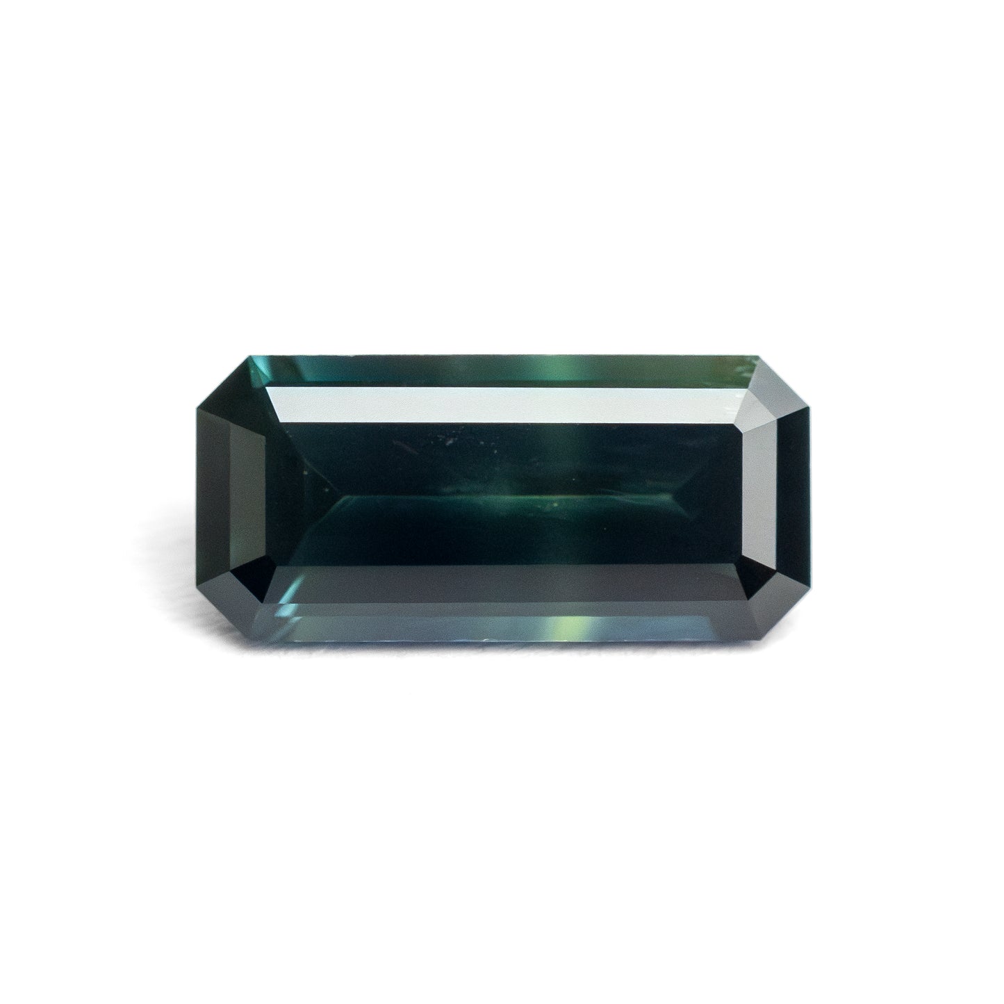 1.29ct Emerald Cut Dark Blue-Green Sapphire from Kenya