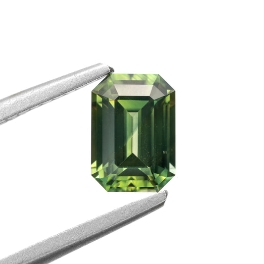 1.35ct Emerald-Cut Green Sapphire from Australia