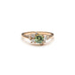 One of a Kind Light Green Sapphire and Diamond Asymmetric Ring