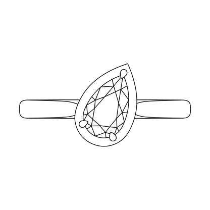 Pear-Shape Solitaire Ring *Setting Only* - Made to order