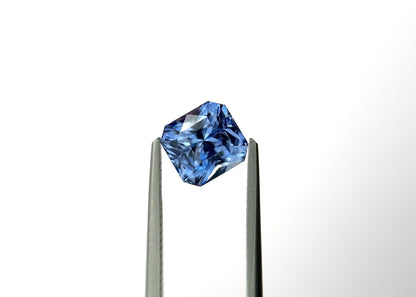 3.15ct Radiant Cut, Heated Cornflower Blue Sapphire