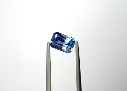 1.79ct Blue Elongated Radiant Cut Heated Sapphire from Sri Lanka