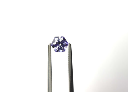 0.85ct Lilac Hexagon Shaped Heated Sapphire from Madagascar