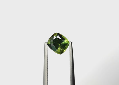 2.06ct Green Cushion Cut, Heated Australian Sapphire