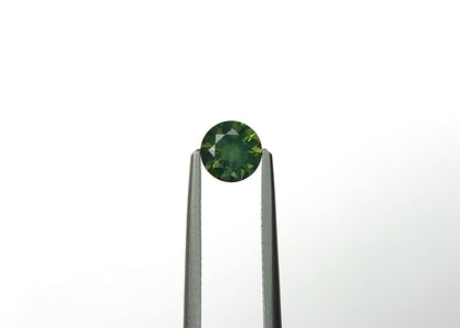 0.84ct Round Brilliant Cut Green Sapphire from Australia