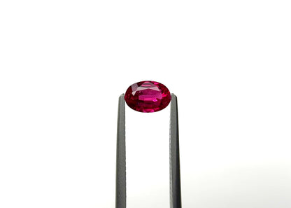 0.89ct Oval Mixed Cut Red Spinel from Myanmar