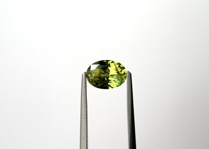 1.93ct Oval Greenish-Yellow Untreated Sapphire from Nigeria