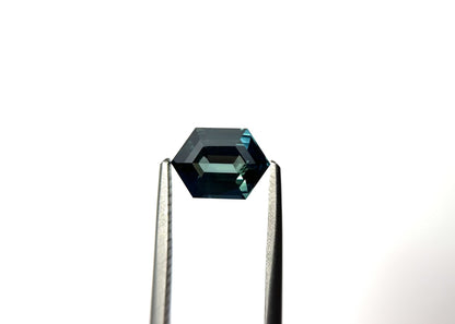 1.60ct Hexagonal Unheated Blue Sapphire