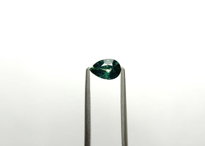 1.03ct Pear Shaped Heated Teal Sapphire from Madagascar