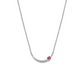 Spiked Toi & Moi Pink Tourmaline and Diamond Necklace
