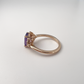 One of a Kind Purple Sapphire and Diamond Asymmetric Ring