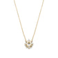 Delicate spiked flower diamond necklace