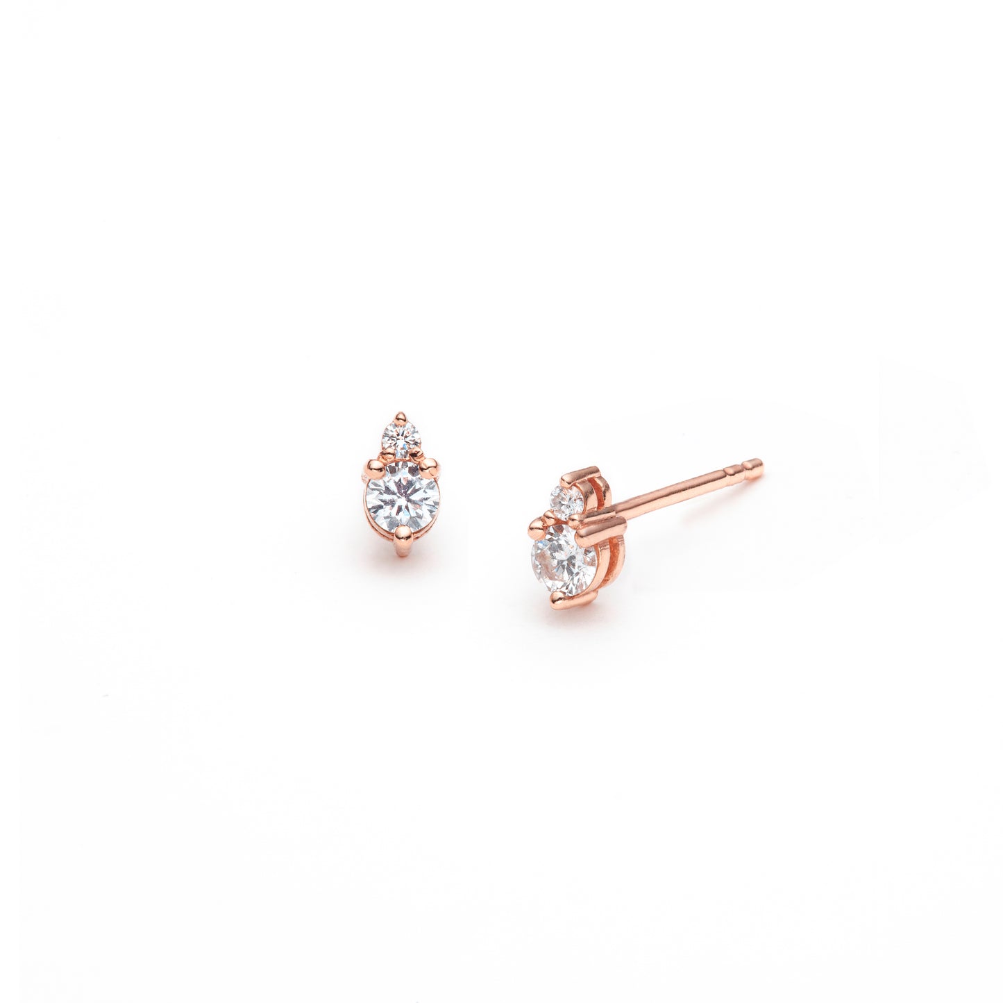 Boucles d'oreilles toi & moi en diamants