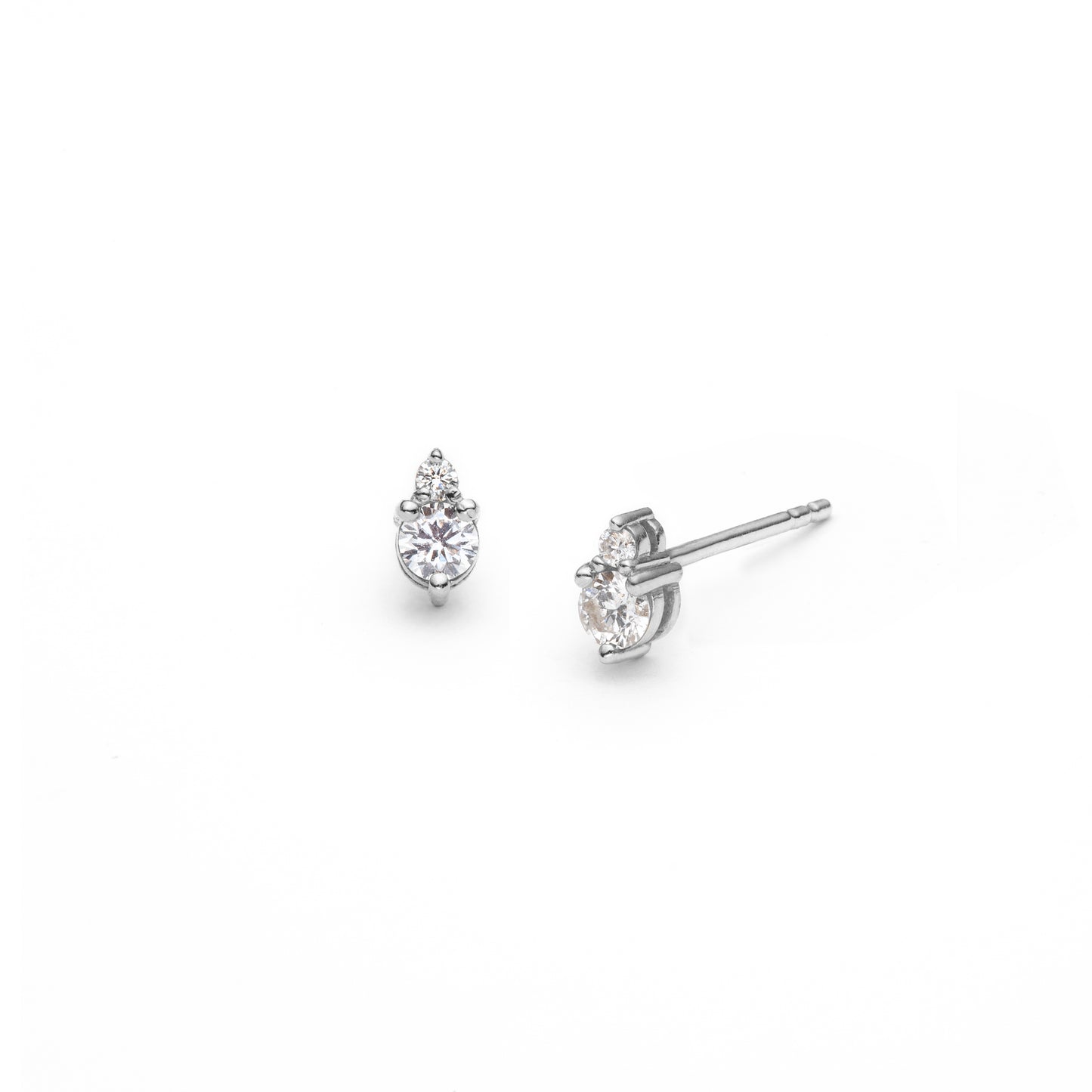 Boucles d'oreilles toi & moi en diamants