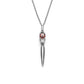 Spiked dangling natural zircon and diamond pendant