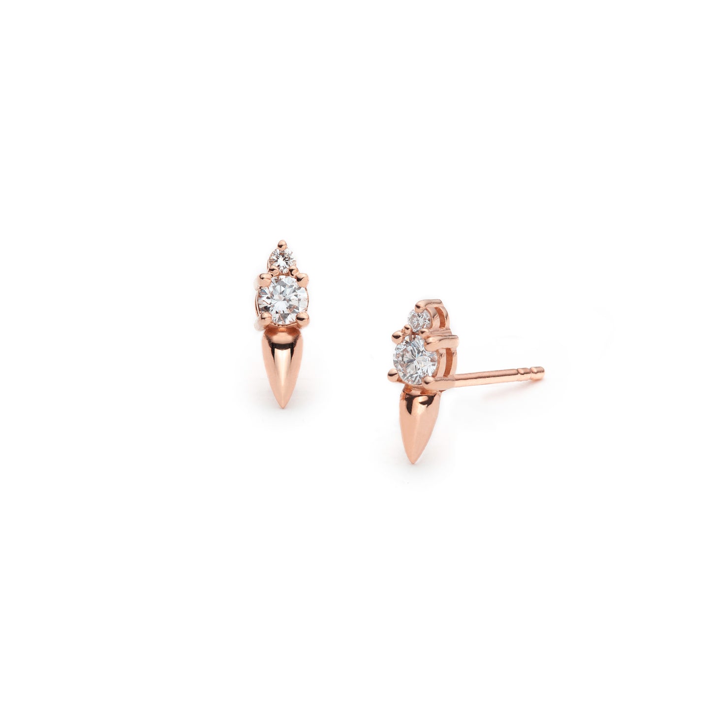 Toi & moi spiked diamond studs